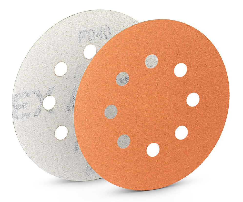 Discs on paper and cloth backings, non-woven discs